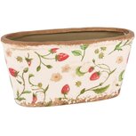 Dekoratief | Bloempot ovaal 'Stawberry', keramiek, 23x11x11cm | A250357 Dekoratief | Bloempot ovaal 'Stawberry', keramiek, 23x11x11cm | A250357