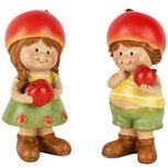 Dekoratief | Appelkindje staand, groen/rood, resina, 6x5x13cm, set van 2 stuks | A250400 Dekoratief | Appelkindje staand, groen/rood, resina, 6x5x13cm, set van 2 stuks | A250400