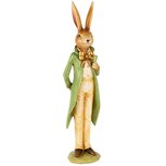 Dekoratief | Bunny staand m/gouden strik, groen, resina, 7x6x32cm | A250422 Dekoratief | Bunny staand m/gouden strik, groen, resina, 7x6x32cm | A250422