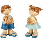Dekoratief | Marinekindje staand, blauw/wit, resina, 5x4x17cm, set van 2 stuks | A250428 Dekoratief | Marinekindje staand, blauw/wit, resina, 5x4x17cm, set van 2 stuks | A250428