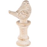 Dekoratief | Vogeltje op sokkel, grijs, cement, 13x8x25cm | A250450 Dekoratief | Vogeltje op sokkel, grijs, cement, 13x8x25cm | A250450