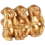 Dekoratief | Trio aapjes horen/zien/zwijgen, goud, resina, 9x5x6cm | A250486 Dekoratief | Trio aapjes horen/zien/zwijgen, goud, resina, 9x5x6cm | A250486