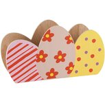 Dekoratief | Bakje paaseieren, oranje/geel/paars, hout, 27x8x14cm | A250493 Dekoratief | Bakje paaseieren, oranje/geel/paars, hout, 27x8x14cm | A250493