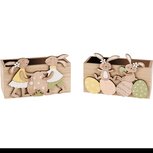 Dekoratief | Set 2 bakjes m/bunny's, naturel, hout, 17x9x11cm | A250494 Dekoratief | Set 2 bakjes m/bunny's, naturel, hout, 17x9x11cm | A250494