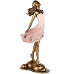 Dekoratief | Dame staand, brons/roze, resina, 13x12x28cm | A250502 Dekoratief | Dame staand, brons/roze, resina, 13x12x28cm | A250502