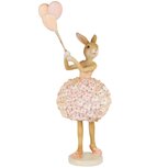 Dekoratief | Bunny staand m/hartjesballon, roze, resina, 11x7x21cm | A250507 Dekoratief | Bunny staand m/hartjesballon, roze, resina, 11x7x21cm | A250507