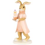Dekoratief | Bunny staand m/cupcakes, roze, resina, 10x7x22cm | A250521 Dekoratief | Bunny staand m/cupcakes, roze, resina, 10x7x22cm | A250521