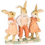 Dekoratief | Trio bunny's, peach, resina, 14x5x13cm | A250526 Dekoratief | Trio bunny's, peach, resina, 14x5x13cm | A250526