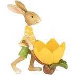 Dekoratief | Bunny m/kruiwagen, groen/geel, resina, 11x6x12cm | A250529 Dekoratief | Bunny m/kruiwagen, groen/geel, resina, 11x6x12cm | A250529