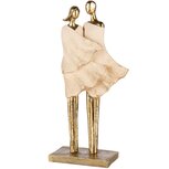 Dekoratief | Koppel staand, brons/wit, resina, 17x8x34cm | A250539 Dekoratief | Koppel staand, brons/wit, resina, 17x8x34cm | A250539