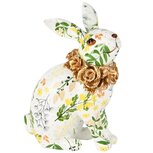 Dekoratief | Bunny 'Botanique', groen/wit/goud, resina, 10x7x13cm | A250576 Dekoratief | Bunny 'Botanique', groen/wit/goud, resina, 10x7x13cm | A250576