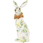 Dekoratief | Bunny 'Botanique', groen/wit/goud, resina, 16x12x30cm | A250577 Dekoratief | Bunny 'Botanique', groen/wit/goud, resina, 16x12x30cm | A250577