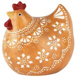Dekoratief | Kip broedend, bruin/wit, resina, 17x11x14cm | A250587 Dekoratief | Kip broedend, bruin/wit, resina, 17x11x14cm | A250587