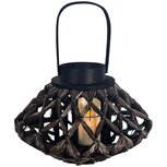 Dekoratief | Lantaarn m/oor, naturel, rotan/glas, 30x30x21cm | A250657 Dekoratief | Lantaarn m/oor, naturel, rotan/glas, 30x30x21cm | A250657