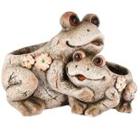 Dekoratief | Bloempot kikkers, grijs/bruin, magnesium, 35x24x25cm | A250710 Dekoratief | Bloempot kikkers, grijs/bruin, magnesium, 35x24x25cm | A250710