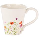 Dekoratief | Mok m/bloemen, wit, dolomiet, 15x10x11cm | A250711 Dekoratief | Mok m/bloemen, wit, dolomiet, 15x10x11cm | A250711