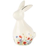 Dekoratief | Bunny m/bloemen, wit, dolomiet, 9x8x16cm | A250712 Dekoratief | Bunny m/bloemen, wit, dolomiet, 9x8x16cm | A250712