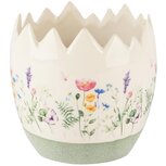 Dekoratief | Opvulei m/bloemen, dolomiet, 12x12x12cm | A250716 Dekoratief | Opvulei m/bloemen, dolomiet, 12x12x12cm | A250716