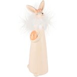 Dekoratief | Bunny staand m/fluffykraag, wit, TC, 10x10x32cm | A250723 Dekoratief | Bunny staand m/fluffykraag, wit, TC, 10x10x32cm | A250723