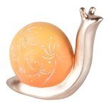 Dekoratief | Slak 'Harry', goud/oranje, TC, 14x8x13cm | A250731 Dekoratief | Slak 'Harry', goud/oranje, TC, 14x8x13cm | A250731