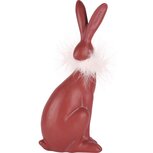 Dekoratief | Bunny m/pluimenkraag, plum, keramiek, 14x10x31cm | A250751 Dekoratief | Bunny m/pluimenkraag, plum, keramiek, 14x10x31cm | A250751