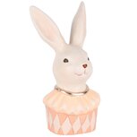 Dekoratief | Buste bunny, wit/peach, keramiek, 11x10x21cm | A250752 Dekoratief | Buste bunny, wit/peach, keramiek, 11x10x21cm | A250752