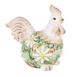 Dekoratief | Haan m/bloemenmozaik, groen/wit, keramiek, 12x8x12cm | A250756 Dekoratief | Haan m/bloemenmozaik, groen/wit, keramiek, 12x8x12cm | A250756