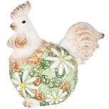 Dekoratief | Haan m/bloemenmozaik, groen/wit, keramiek, 18x12x18cm | A250757 Dekoratief | Haan m/bloemenmozaik, groen/wit, keramiek, 18x12x18cm | A250757