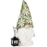 Dekoratief | Gnoom m/bloemenmozaik, groen/wit, magnesium, 19x16x36cm | A250759 Dekoratief | Gnoom m/bloemenmozaik, groen/wit, magnesium, 19x16x36cm | A250759