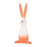 Dekoratief | Deco bunny staand, peach/wit, dolomiet, 8x5x18cm | A250762 Dekoratief | Deco bunny staand, peach/wit, dolomiet, 8x5x18cm | A250762