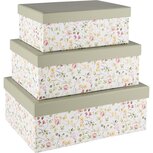 Dekoratief | Set 3 dozen rechthoek 'Field of Flowers', karton, 26x18x10cm | A250779 Dekoratief | Set 3 dozen rechthoek 'Field of Flowers', karton, 26x18x10cm | A250779