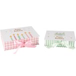 Dekoratief | Set 2 dozen rechthoek m/strik 'Happy Birthday', karton, 21x15x6cm | A250783 Dekoratief | Set 2 dozen rechthoek m/strik 'Happy Birthday', karton, 21x15x6cm | A250783