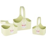 Dekoratief | Set 3 bakjes 'Happy Bunny', karton, 19x14x14cm | A250786 Dekoratief | Set 3 bakjes 'Happy Bunny', karton, 19x14x14cm | A250786