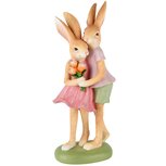 Dekoratief | Koppel bunnies m/bloemen, resina, 13x12x31cm | A250790 Dekoratief | Koppel bunnies m/bloemen, resina, 13x12x31cm | A250790