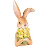 Dekoratief | Buste bunny m/gele tulpen, resina, 13x10x27cm | A250792 Dekoratief | Buste bunny m/gele tulpen, resina, 13x10x27cm | A250792