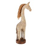 Dekoratief | Zebra staand, bruin/wit, resina/jute, 11x8x32cm | A250797 Dekoratief | Zebra staand, bruin/wit, resina/jute, 11x8x32cm | A250797