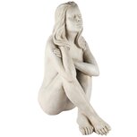 Dekoratief | Deco dame zittend, grijs, resina, 21x39x48cm | A250822 Dekoratief | Deco dame zittend, grijs, resina, 21x39x48cm | A250822