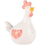 Dekoratief | Kippetje zittend, wit/roze, keramiek, 12x9x16cm | A250908 Dekoratief | Kippetje zittend, wit/roze, keramiek, 12x9x16cm | A250908
