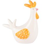 Dekoratief | Kippetje zittend, wit/oranje, keramiek, 17x8x19cm | A250911 Dekoratief | Kippetje zittend, wit/oranje, keramiek, 17x8x19cm | A250911