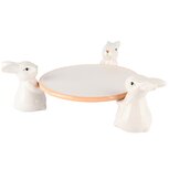 Dekoratief | Schaalttje m/bunnies, wit, keramiek, 30x28x10cm | A250915 Dekoratief | Schaalttje m/bunnies, wit, keramiek, 30x28x10cm | A250915