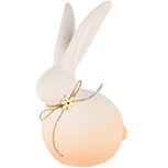 Dekoratief | Bunny zittend, wit/peach, keramiek, 12x9x21cm | A250928 Dekoratief | Bunny zittend, wit/peach, keramiek, 12x9x21cm | A250928