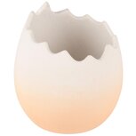 Dekoratief | Opvulei, wit/peach, keramiek, 11x11x11cm | A250930 Dekoratief | Opvulei, wit/peach, keramiek, 11x11x11cm | A250930