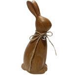 Dekoratief | Bunny m/jutestrik, bruin, keramiek, 12x9x22cm | A250934 Dekoratief | Bunny m/jutestrik, bruin, keramiek, 12x9x22cm | A250934