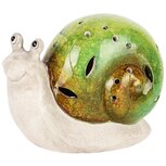 Dekoratief | Slak m/gaatjes, groen, keramiek, 18x10x13cm | A250954 Dekoratief | Slak m/gaatjes, groen, keramiek, 18x10x13cm | A250954