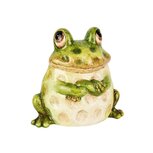 Dekoratief | Kikker 'Paul', groen, keramiek, 8x6x8cm | A250955 Dekoratief | Kikker 'Paul', groen, keramiek, 8x6x8cm | A250955
