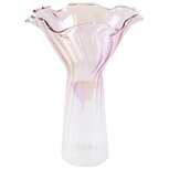 Dekoratief | Vaas, transparant/roze, glas, 13x13x20cm | A254005 Dekoratief | Vaas, transparant/roze, glas, 13x13x20cm | A254005