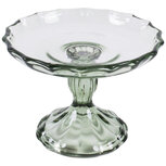 Dekoratief | Schaal op voet, groen, glas, 14x14x9cm | A254014 Dekoratief | Schaal op voet, groen, glas, 14x14x9cm | A254014