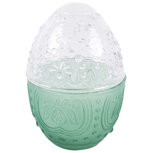 Dekoratief | Bonbonni?re ei, transparant/groen, glas, 10x10x15cm | A254018 Dekoratief | Bonbonni?re ei, transparant/groen, glas, 10x10x15cm | A254018