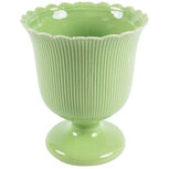Dekoratief | Vaas op voet, groen, keramiek, 16x16x19cm | A254041 Dekoratief | Vaas op voet, groen, keramiek, 16x16x19cm | A254041