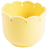 Dekoratief | Bloempot geel, keramiek, 13x13x11cm | A254050 Dekoratief | Bloempot geel, keramiek, 13x13x11cm | A254050